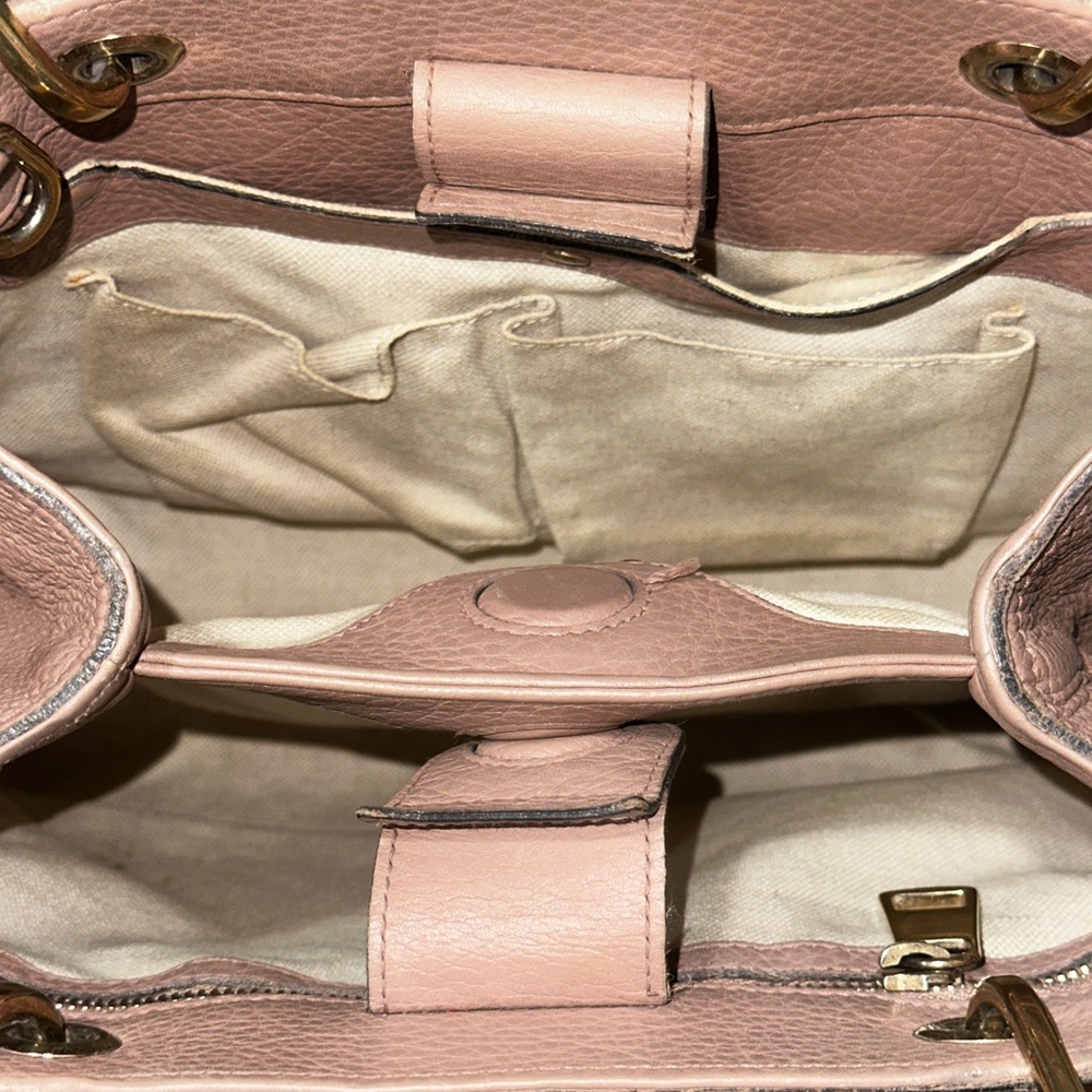 Gucci Pink Brown Bamboo Handle Satchel - Picture 13 of 14